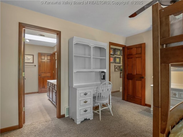 14 Woodclyffe Rd, Hurricane, WV 25526 - office space featuring baseboards, light carpet, and a ceiling fan