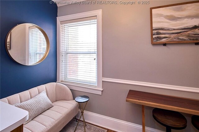 1313 Lee St E Unit 233, Charleston, WV 25301 - sitting room featuring plenty of natural light and baseboards