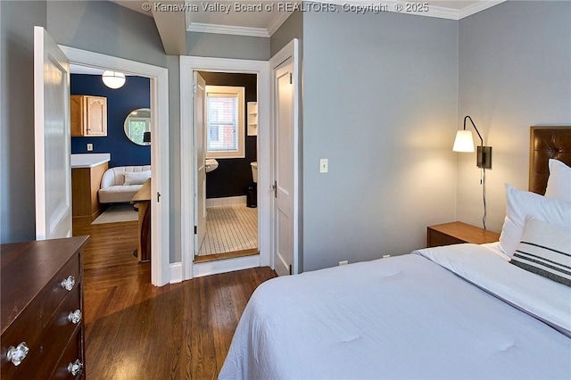1313 Lee St E Unit 233, Charleston, WV 25301 - bedroom featuring wood finished floors, crown molding, and baseboards