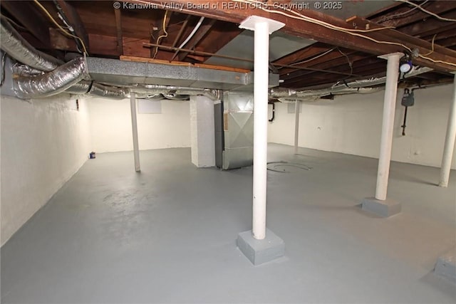 2111 21st St, Nitro, WV 25143 - unfinished basement with heating unit
