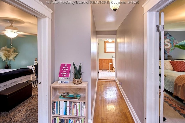 918 Greendale Dr, Charleston, WV 25302 - hall featuring hardwood / wood-style floors and baseboards