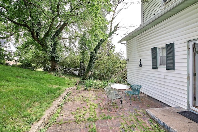918 Greendale Dr, Charleston, WV 25302 - view of green lawn featuring a patio area and outdoor dining area
