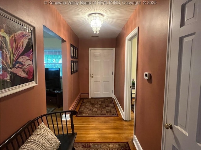 814 Skinner Dr, Saint Albans, WV 25177 - foyer entrance with wood finished floors and baseboards
