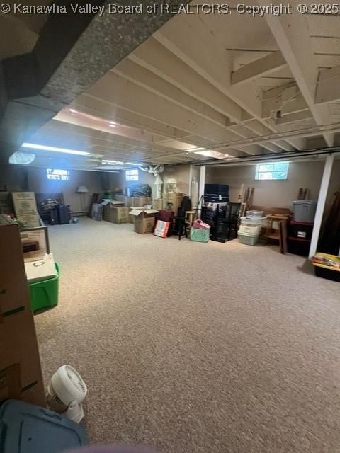 814 Skinner Dr, Saint Albans, WV 25177 - below grade area featuring carpet floors