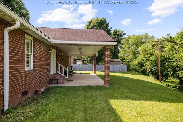 108 Lock Ln, Alum Creek, WV 25003 - view of yard with entry steps and a patio