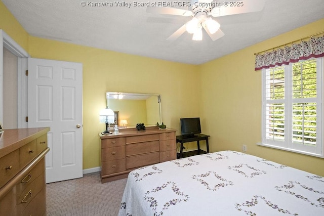 108 Lock Ln, Alum Creek, WV 25003 - carpeted bedroom with ceiling fan and baseboards