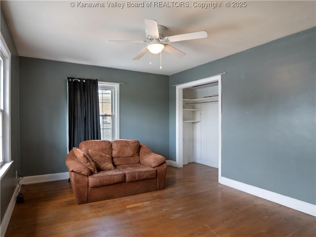 1300 Enslow Blvd, Huntington, WV 25701 - living area with wood finished floors and baseboards