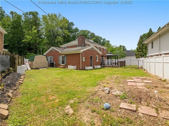 1300 Enslow Blvd, Huntington, WV 25701 - view of yard featuring a gazebo and central AC