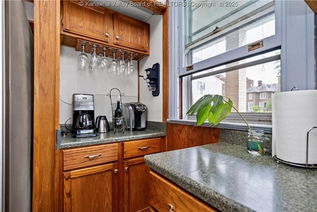 1565 Virginia St E, Charleston, WV 25311 - bar with freestanding refrigerator