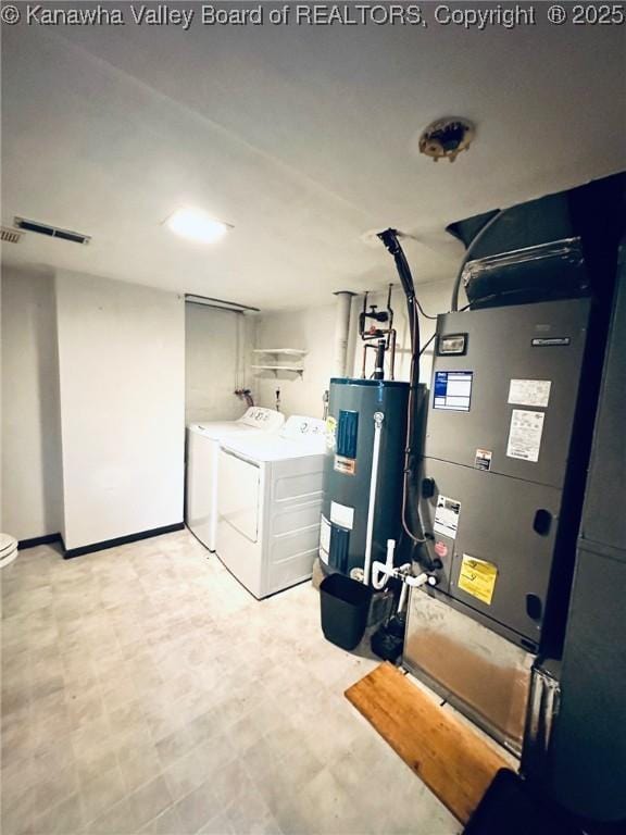 237 Pine Cir, Dunbar, WV 25064 - finished below grade area featuring washer and dryer and water heater