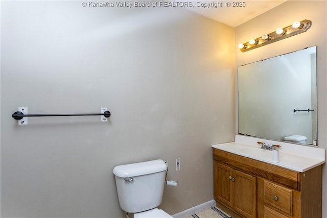 4096 Indian Creek Rd, Elkview, WV 25071 - half bath with toilet, vanity, and tile patterned flooring