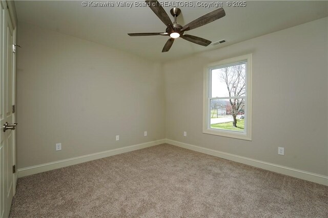 25 Jordon Dr, Winfield, WV 25213 - carpeted spare room featuring ceiling fan and baseboards