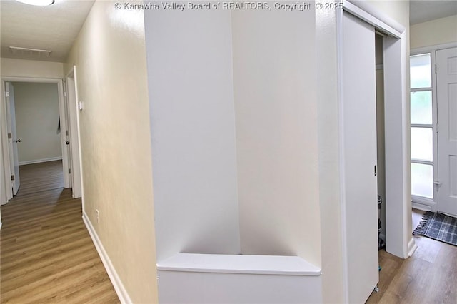 5201 Hammons Dr, Charleston, WV 25313 - hall featuring wood finished floors and baseboards
