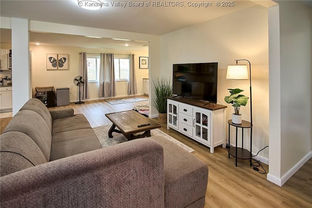 5201 Hammons Dr, Charleston, WV 25313 - living room with light wood-type flooring and baseboards