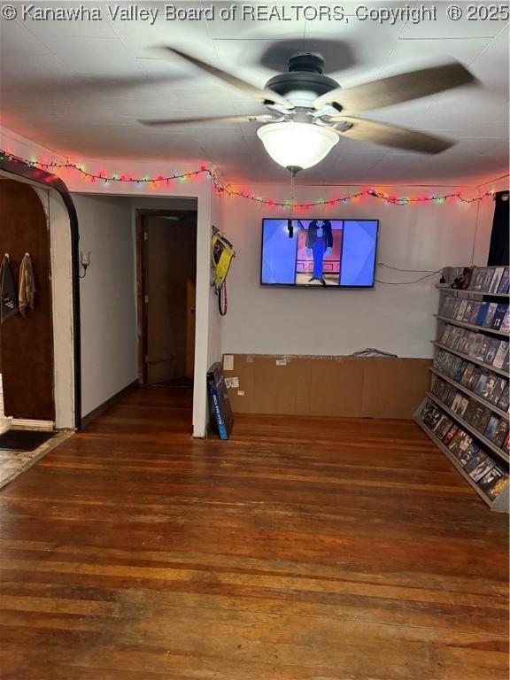 16298 Deepwater Mountain Rd, Wv, WV 25057 - spare room with a ceiling fan and wood finished floors