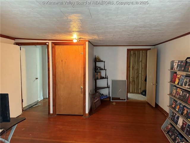 16298 Deepwater Mountain Rd, Wv, WV 25057 - basement with wood finished floors and ornamental molding