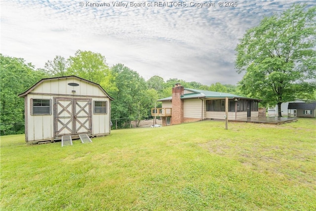 102 Utah Hollow Rd, Charleston, WV 25312 - view of grassy yard with a sunroom