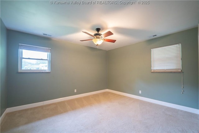 102 Utah Hollow Rd, Charleston, WV 25312 - carpeted spare room with a ceiling fan and baseboards