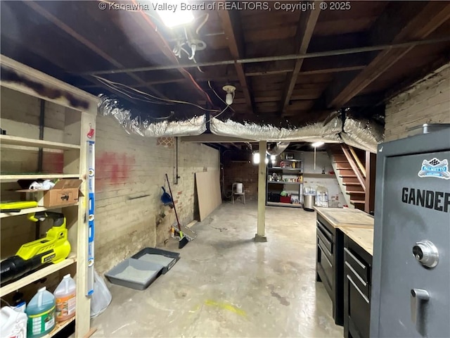 2169 N 21st St, Nitro, WV 25143 - unfinished basement with stairway