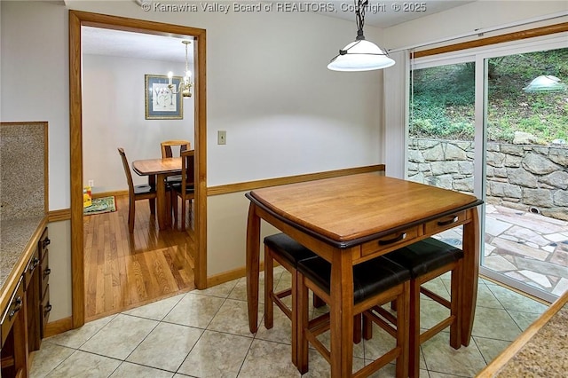 205 Autumn Dr, Dunbar, WV 25064 - dining space featuring a chandelier