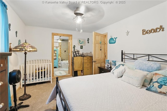 223 Easter Rd, Nitro, WV 25143 - bedroom with carpet floors and a ceiling fan