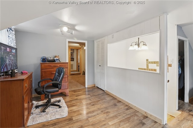 223 Easter Rd, Nitro, WV 25143 - office area with light wood-type flooring and baseboards