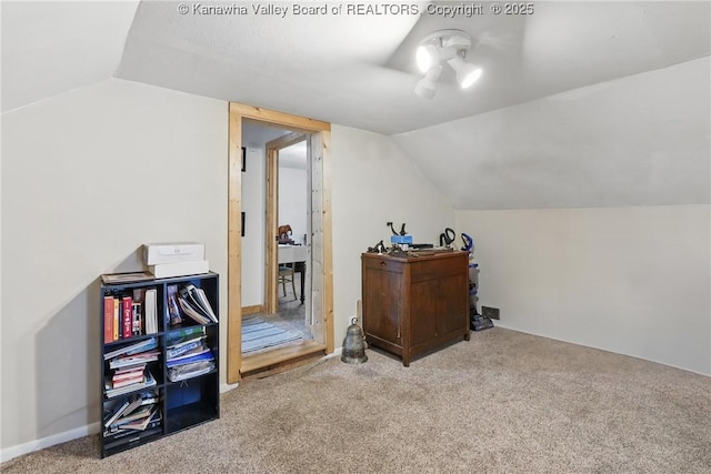 223 Easter Rd, Nitro, WV 25143 - additional living space with carpet flooring and vaulted ceiling