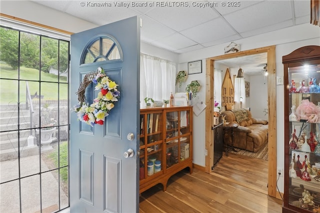 223 Easter Rd, Nitro, WV 25143 - foyer with a paneled ceiling and wood finished floors