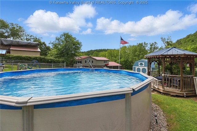 223 Easter Rd, Nitro, WV 25143 - view of swimming pool with a gazebo
