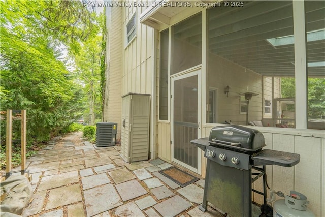 1418 Sweetbrier Rd, Charleston, WV 25314 - view of patio / terrace featuring central AC and area for grilling