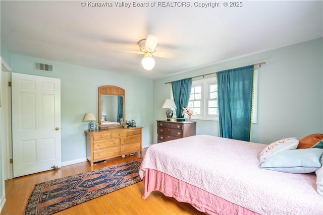 1418 Sweetbrier Rd, Charleston, WV 25314 - bedroom with wood finished floors and ceiling fan