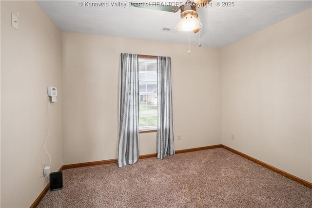 213 Rumer Sta, Red House, WV 25168 - carpeted empty room with ceiling fan and baseboards