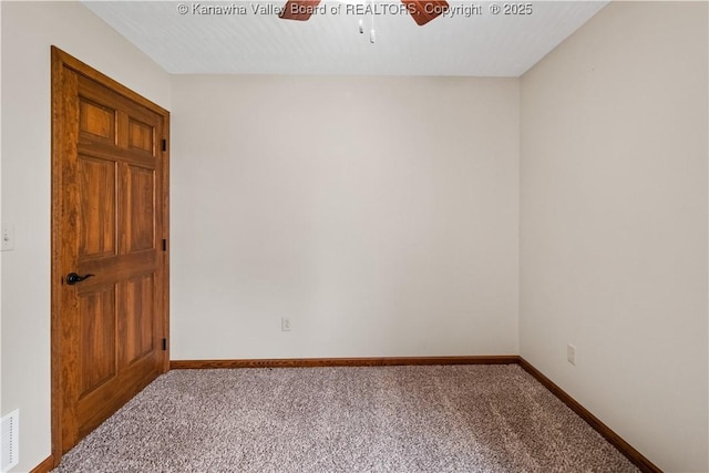 213 Rumer Sta, Red House, WV 25168 - carpeted empty room featuring baseboards and ceiling fan