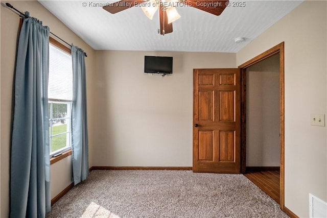 213 Rumer Sta, Red House, WV 25168 - unfurnished bedroom featuring multiple windows, carpet floors, and baseboards