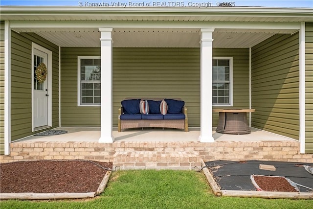 213 Rumer Sta, Red House, WV 25168 - doorway to property featuring a porch