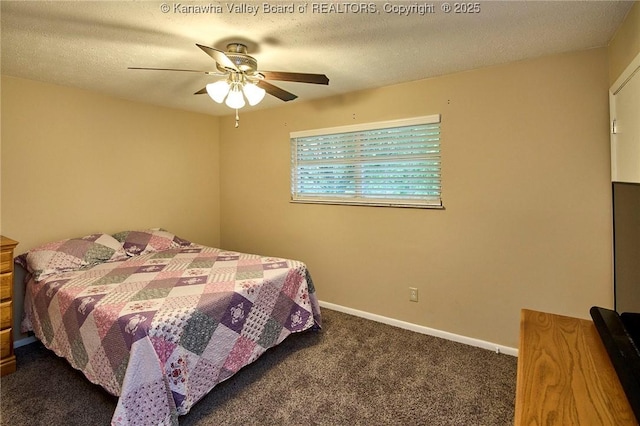 121 1st Ave, South Charleston, WV 25303 - bedroom with carpet flooring, a ceiling fan, and baseboards