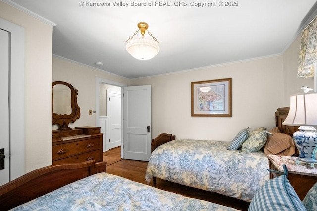 1931 Village Run Rd, White Sulphur Springs, WV 24986 - bedroom featuring wood finished floors and crown molding