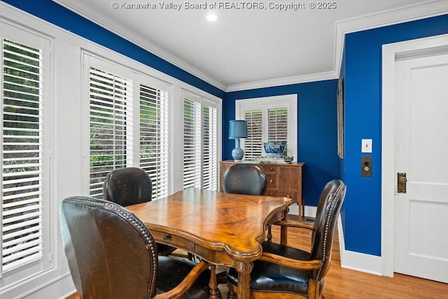 1931 Village Run Rd, White Sulphur Springs, WV 24986 - office featuring ornamental molding, light wood-type flooring, and baseboards
