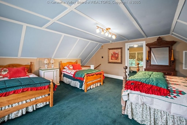 1931 Village Run Rd, White Sulphur Springs, WV 24986 - carpeted bedroom featuring lofted ceiling