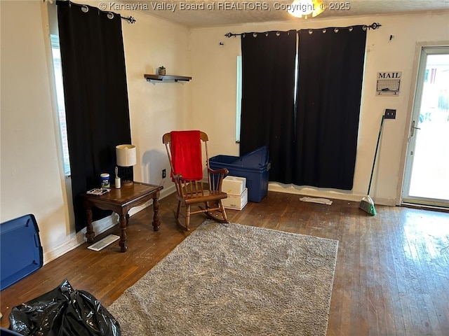 110 3rd Ave, Glasgow, WV 25086 - sitting room with hardwood / wood-style flooring and baseboards