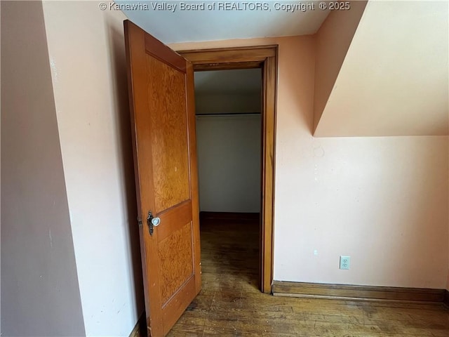 618 Hunt Ave, Charleston, WV 25302 - corridor featuring wood finished floors and baseboards
