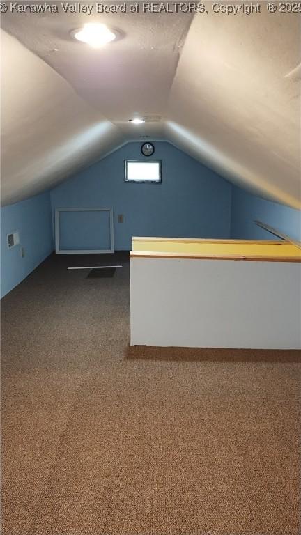 64 Haystack Ln, Charleston, WV 25311 - bonus room featuring vaulted ceiling and carpet flooring