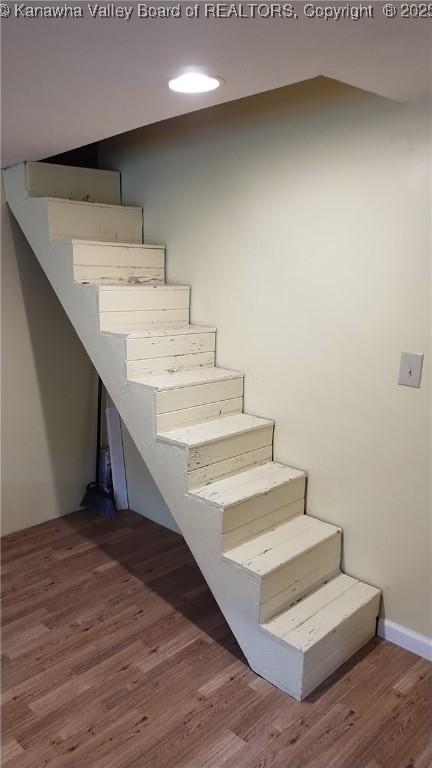 64 Haystack Ln, Charleston, WV 25311 - stairs featuring wood finished floors