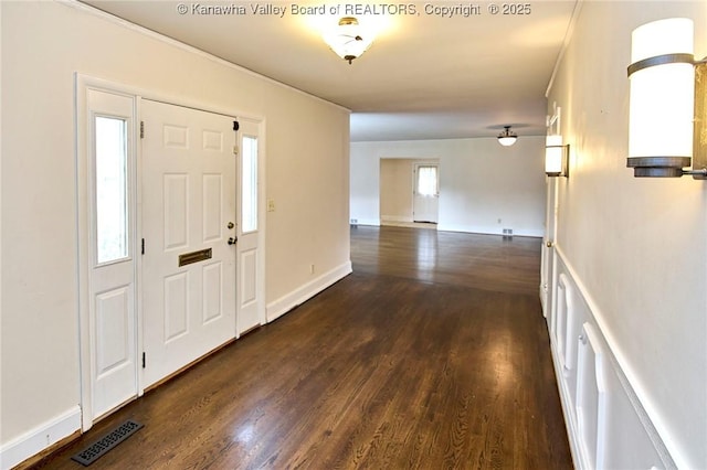 4302 Virginia Ave, Charleston, WV 25304 - foyer entrance with dark wood-type flooring and baseboards