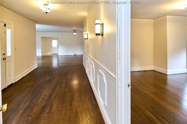 4302 Virginia Ave, Charleston, WV 25304 - hall featuring dark wood-type flooring