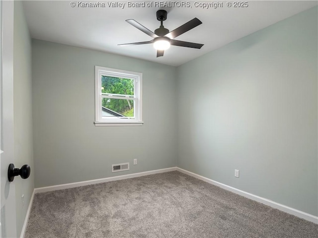 1255 Park Ave, Charleston, WV 25302 - carpeted empty room with baseboards and a ceiling fan