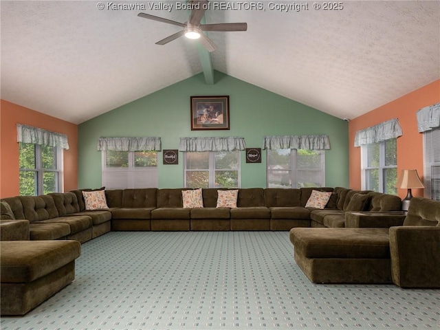123 Brooke St, Culloden, WV 25510 - living area with ceiling fan and carpet floors