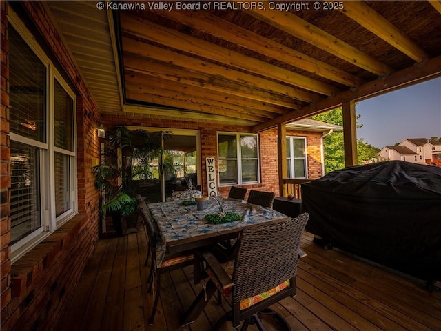123 Brooke St, Culloden, WV 25510 - deck featuring outdoor dining area and area for grilling