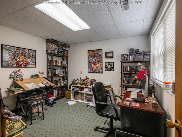 123 Brooke St, Culloden, WV 25510 - office space with carpet floors and a paneled ceiling