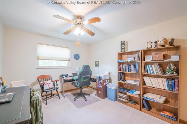 868 Alta Rd, Charleston, WV 25314 - carpeted office with ceiling fan